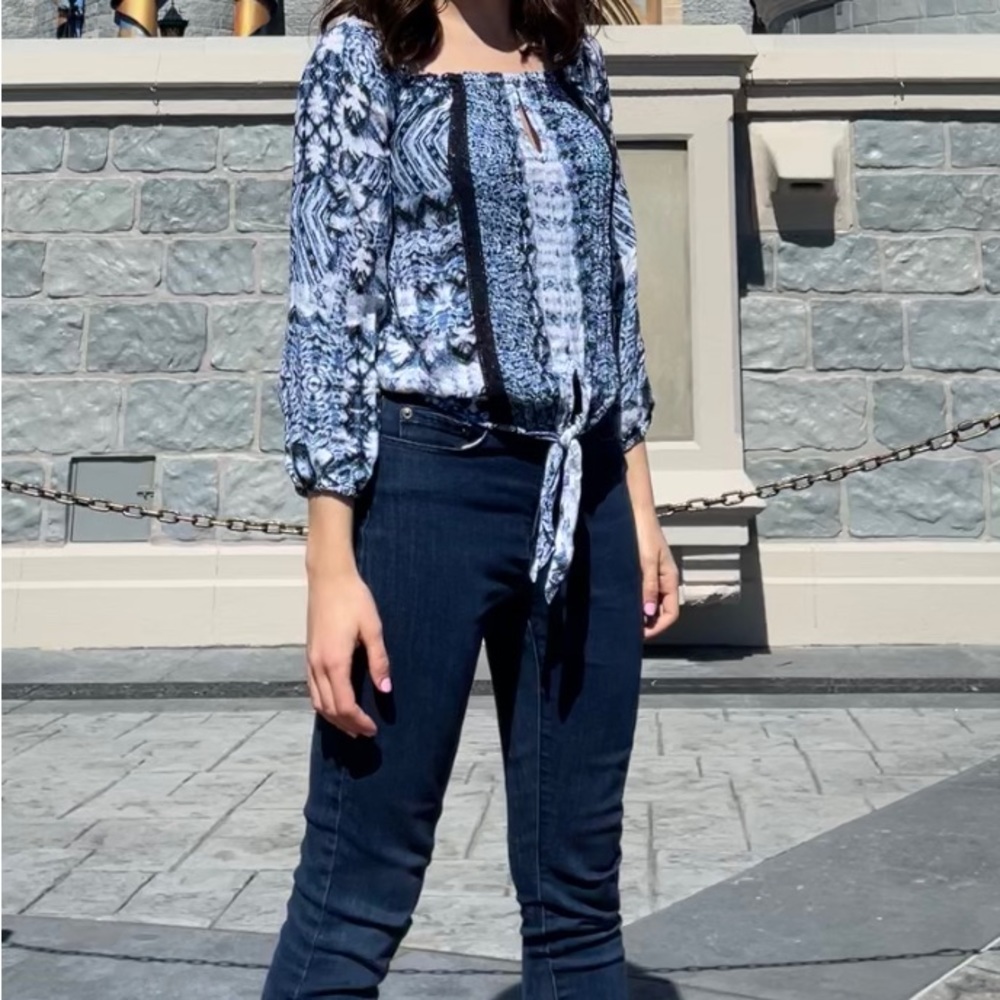 Cap Sleeve or Off the shoulder cropped long sleeve top